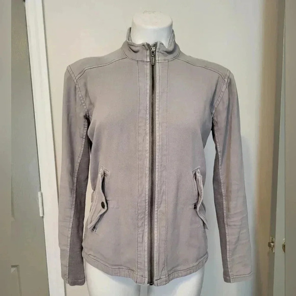 NIC+ZOE Gray Cotton Blend Full Zipper Jacket(XS) - Picture 1 of 9